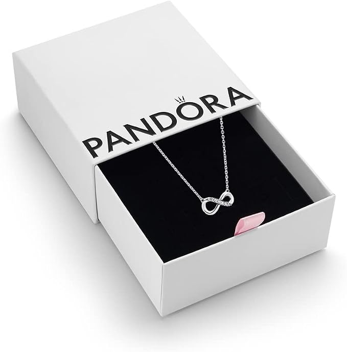 Visit the PANDORA Store PANDORA Moments Women's Sterling Silver Sparkling Infinity Collier Pendant Necklace, 50cm