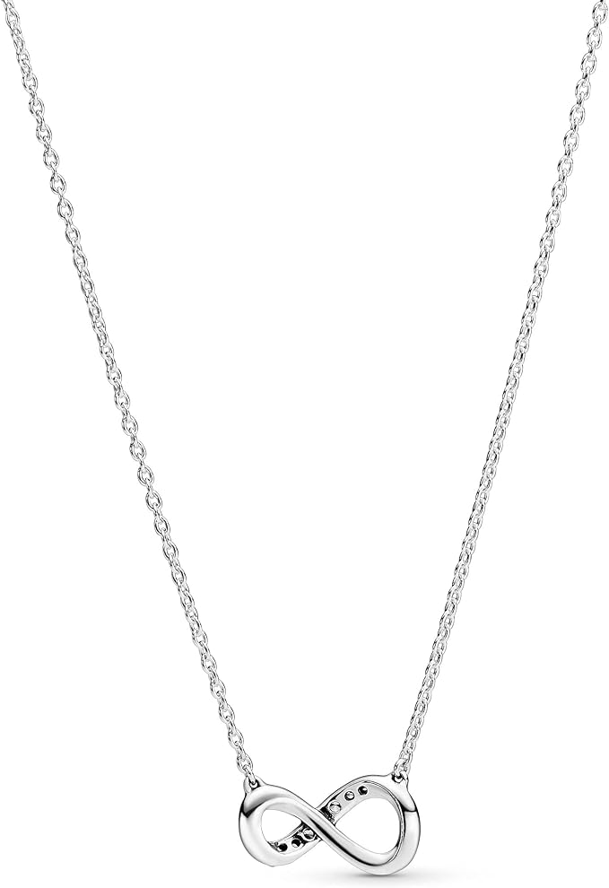 Visit the PANDORA Store PANDORA Moments Women's Sterling Silver Sparkling Infinity Collier Pendant Necklace, 50cm