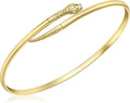CARISSIMA Women's 9ct Yellow Gold Snake Wrap Bangle